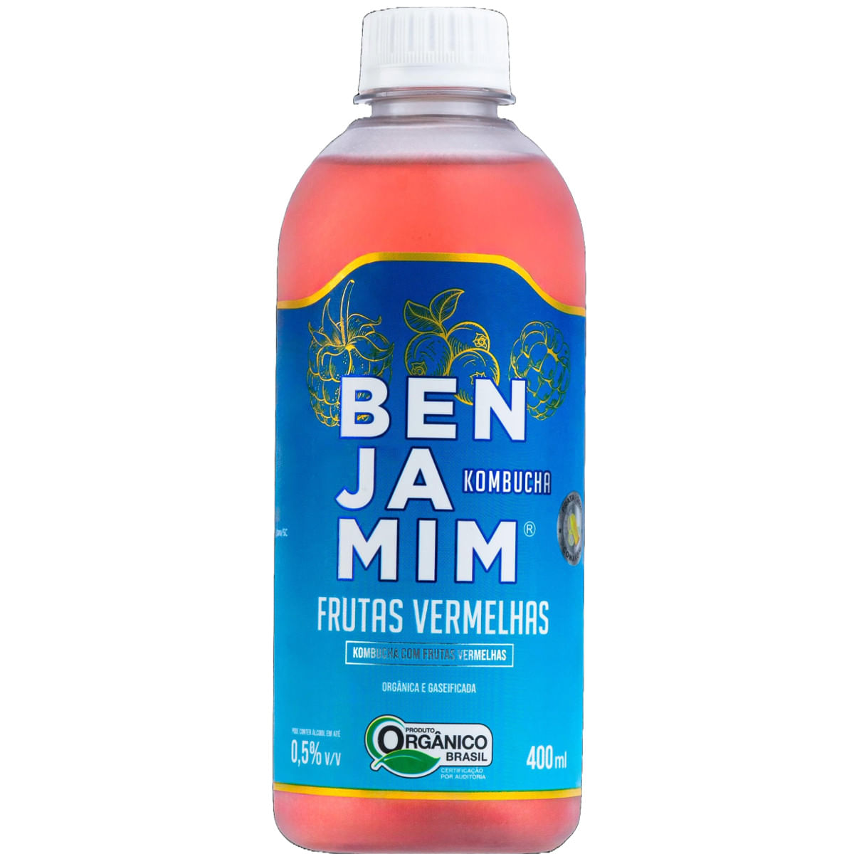 Kombucha BENJAMIM Frutas Vermelhas 400ml