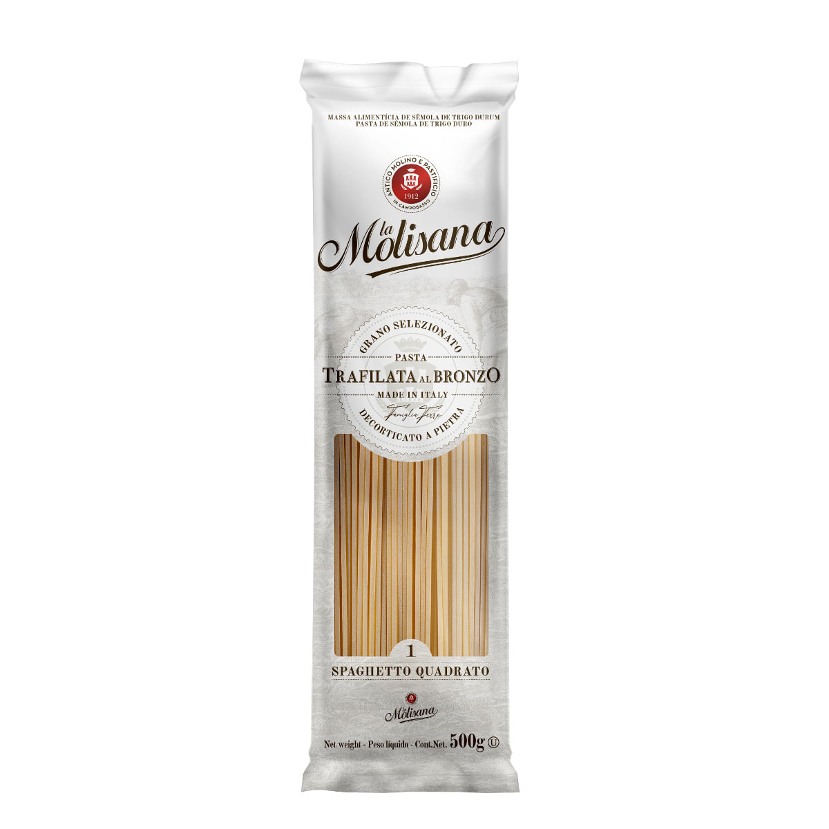 Massa Italiana Grano Duro LA MOLISANA Spaghetto Quad 500g