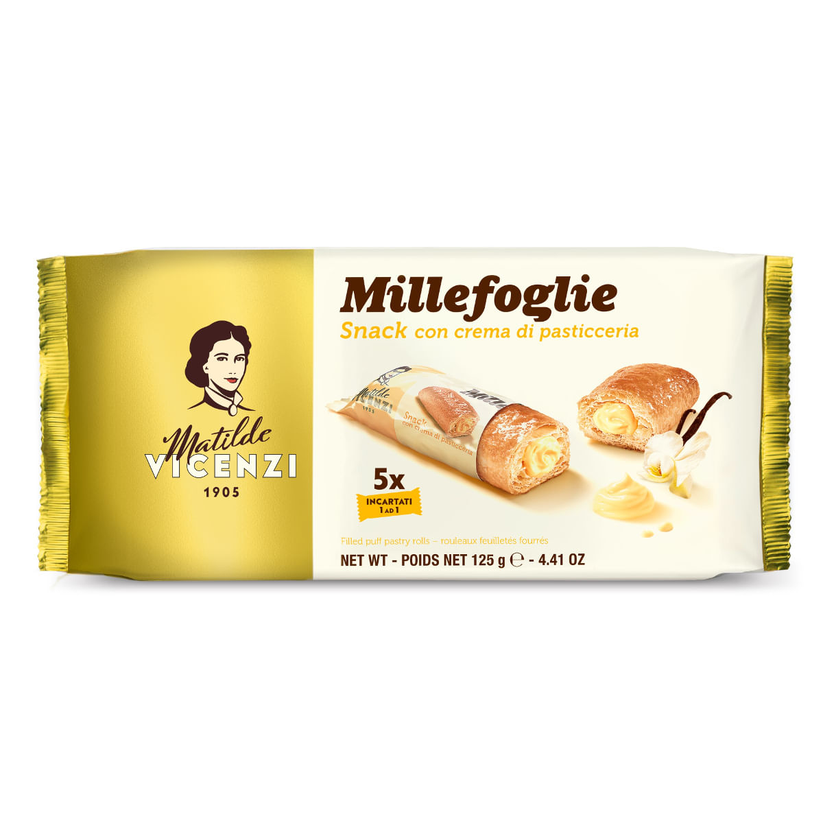 Biscoito VICENZI Millefoglie Creme 125g