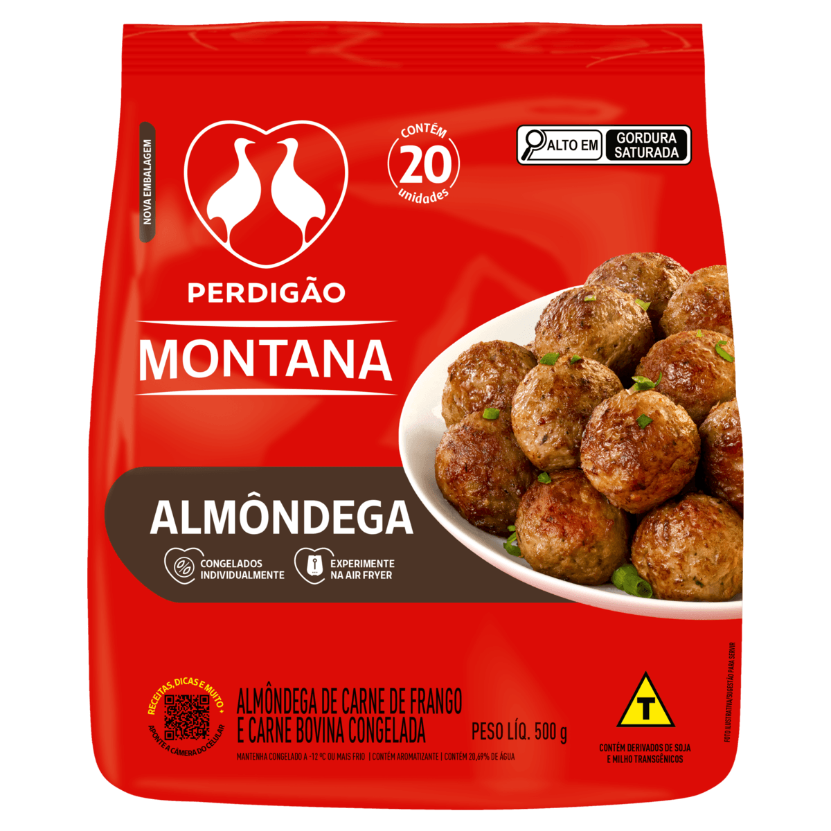 Almôndega PERDIGÃO Montana Congelado 500g