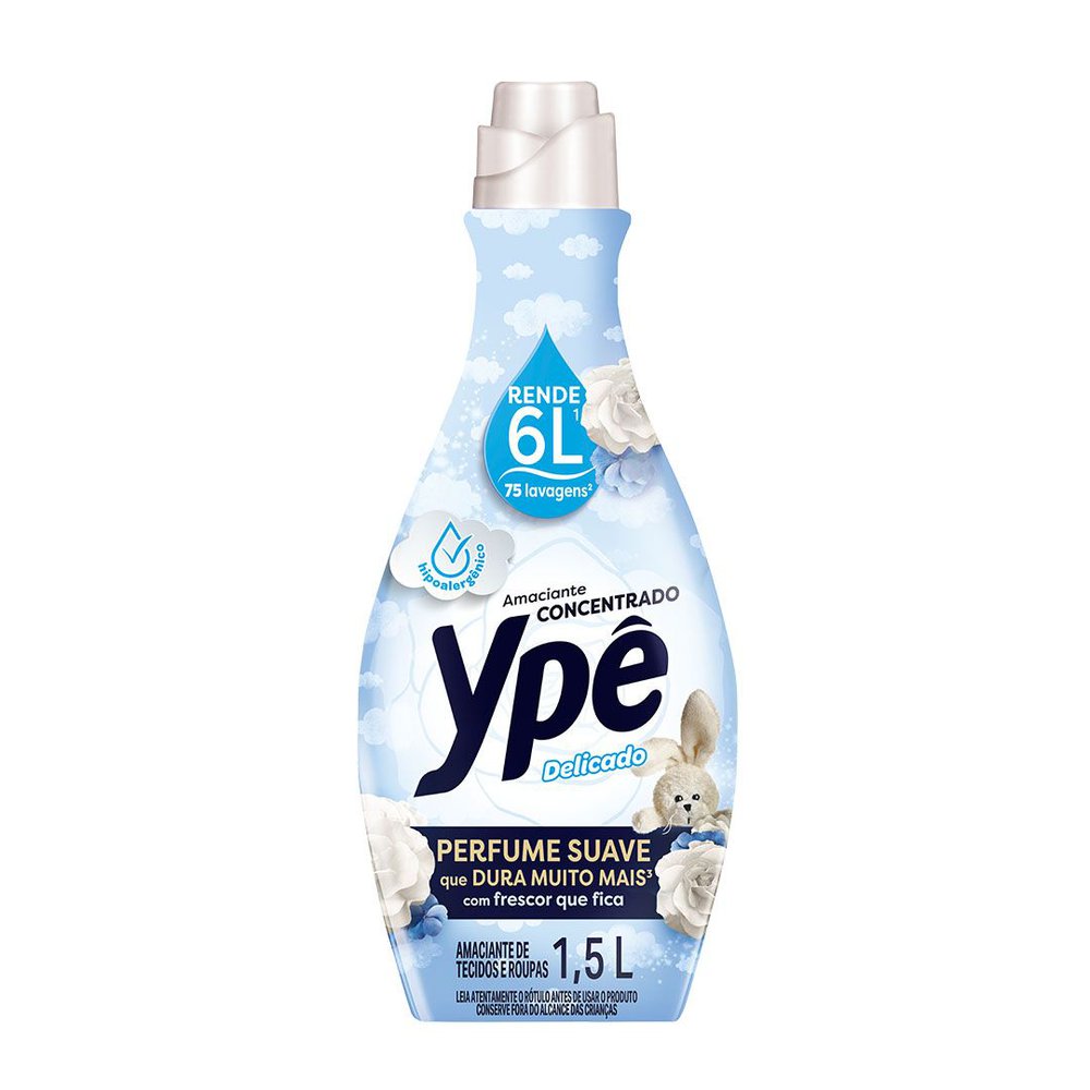 Amaciante de Roupa YPÊ Concentrado Delicado 1.5l