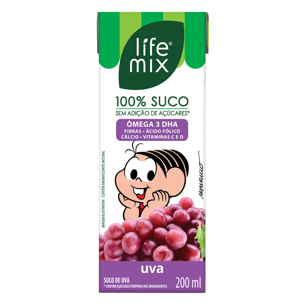 Suco LIFE MIX 100& Suco Uva Sem Adição de Açúcares 200ml