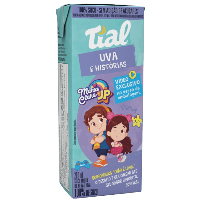 Suco TIAL Maria Clara e Jp Uva 100% Suco Sem Adição de Açúcares 200ml