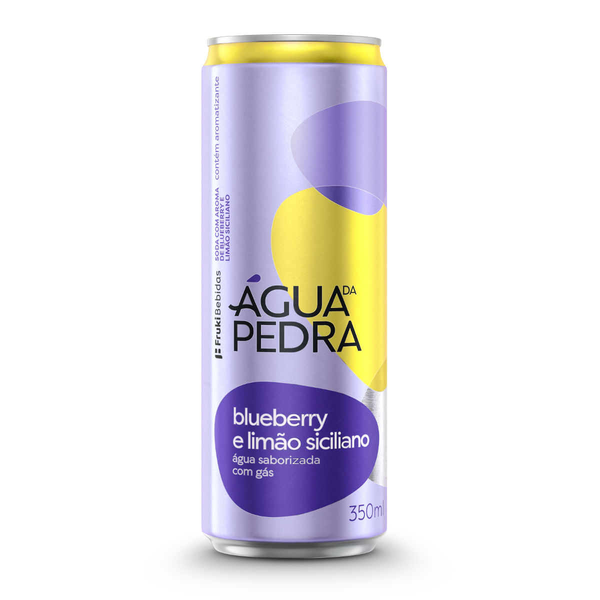 Água Saborizada ÁGUA DA PEDRA Blueberry e Limão Siciliano com Gás 350ml