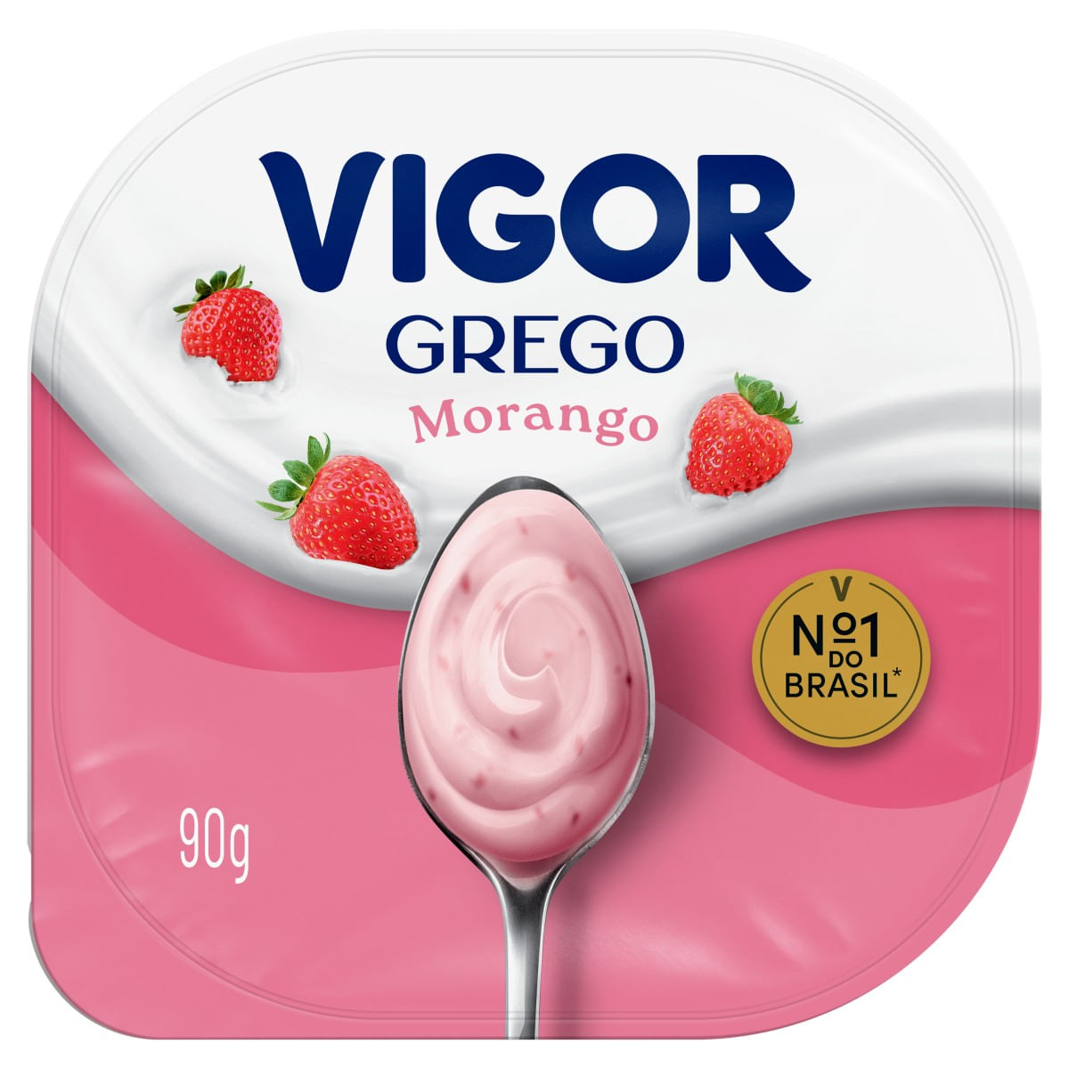 Iogurte VIGOR Grego Morango e Baunilha Pt 90g