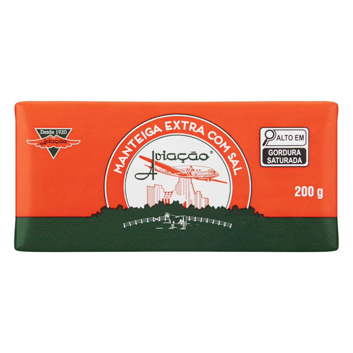 Manteiga AVIAÇÃO Extra com Sal Tablete 200g