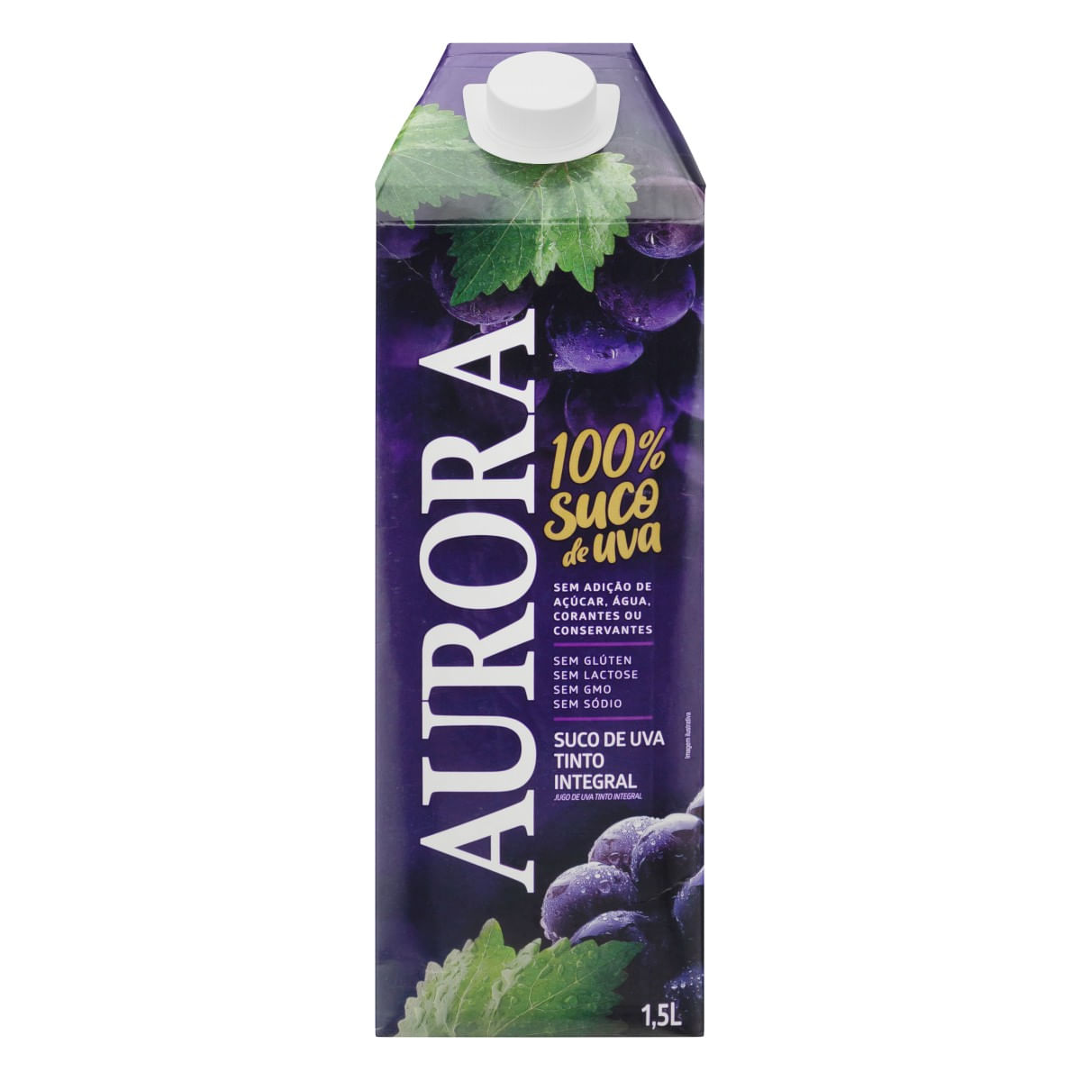 Suco AURORA 100% Suco de Uva Tinto Integral 1.5l