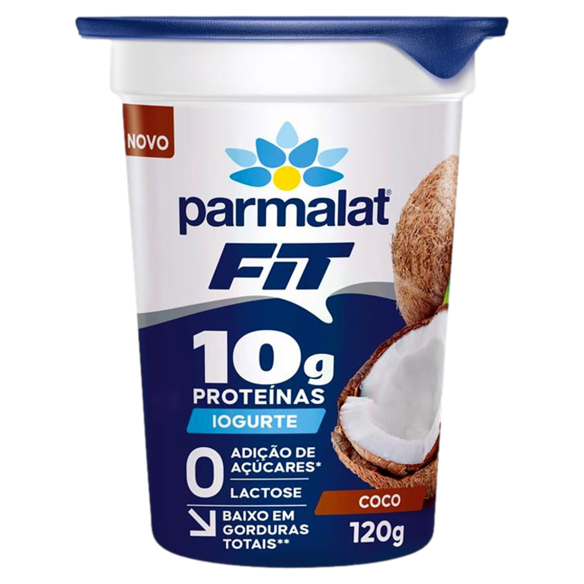 Iogurte PARMALAT Fit Coco 10g de Proteínas Zero Lactose e Sem Adição de Açúcares 120g