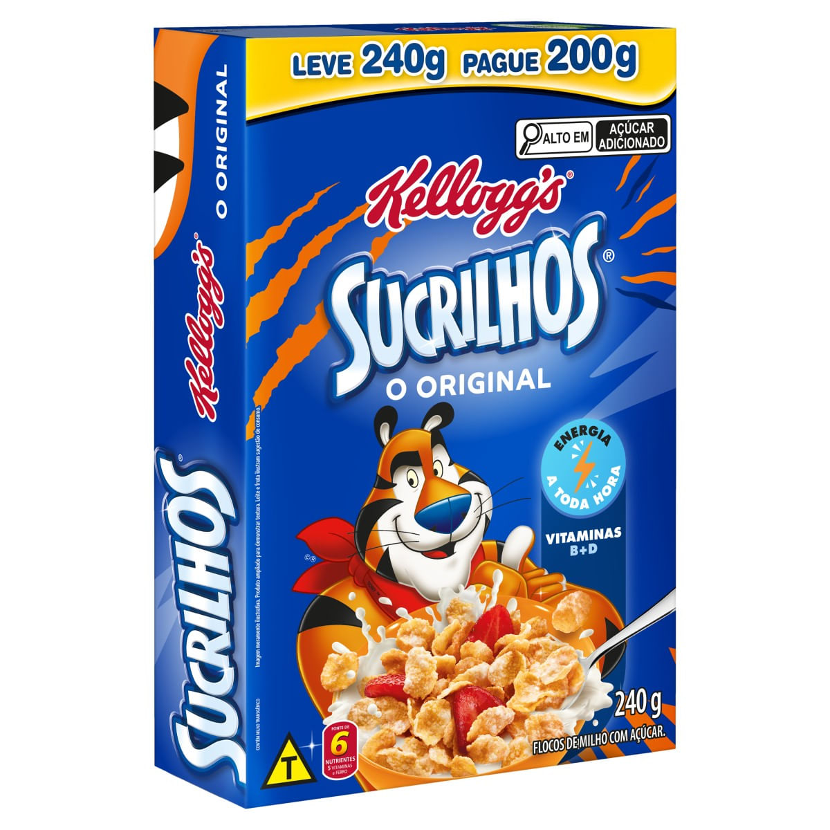 Cereal KELLOGGS Sucrilhos Original Leve 240g Pague 200g