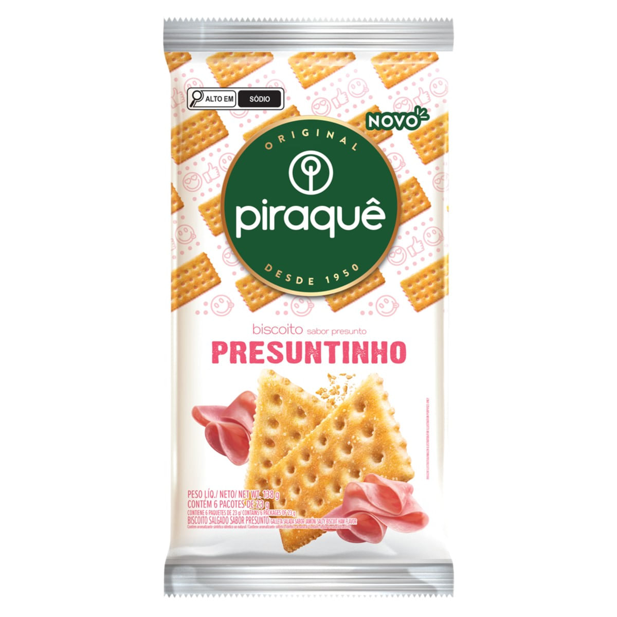 Biscoito PIRAQUÊ Presuntinho 138g