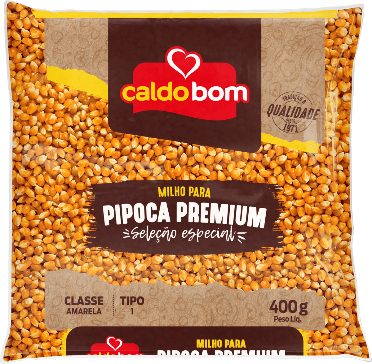 Milho de pipoca CALDO BOM 400g