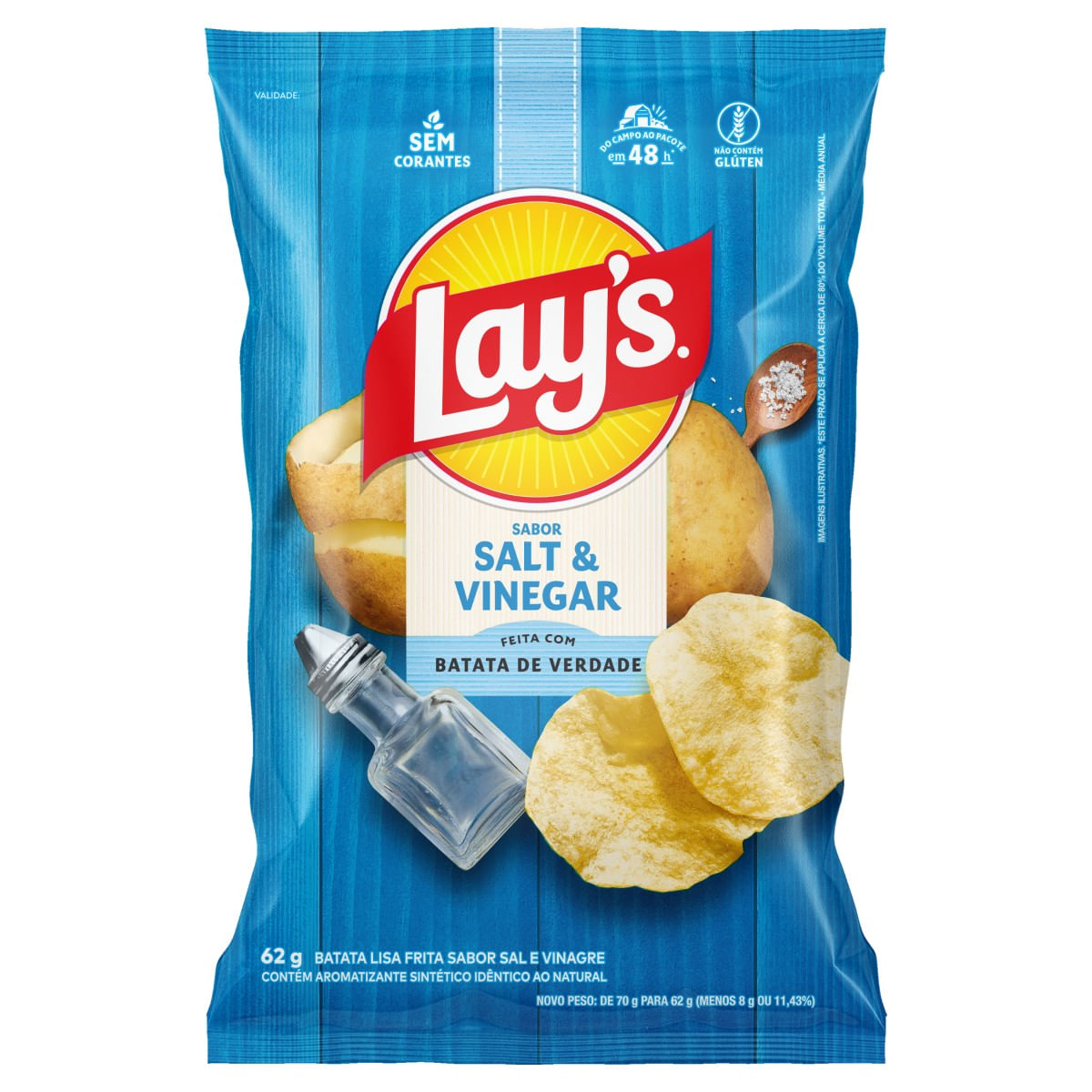 Batata LAYS Sal e Vinagre 62g