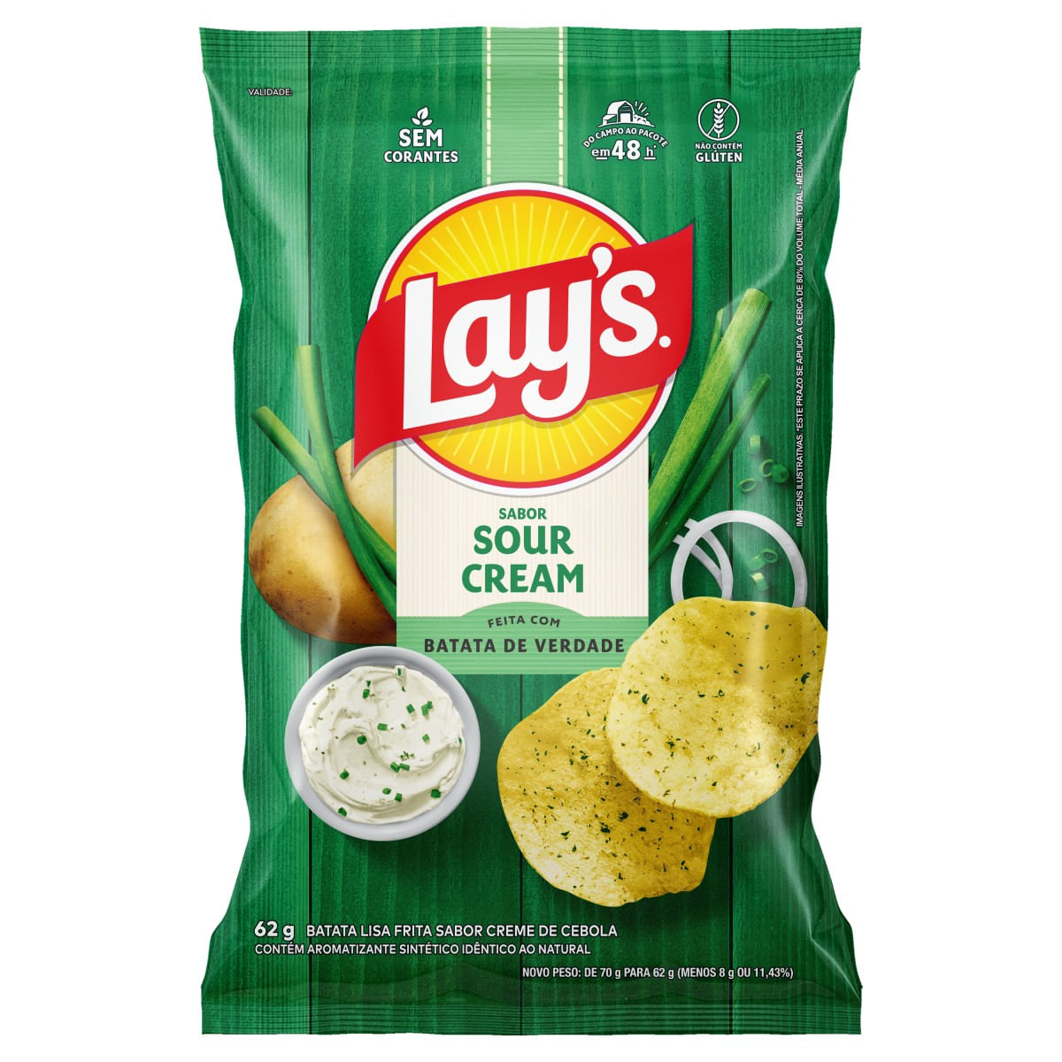 Batata LAY'S Sour Cream 62g