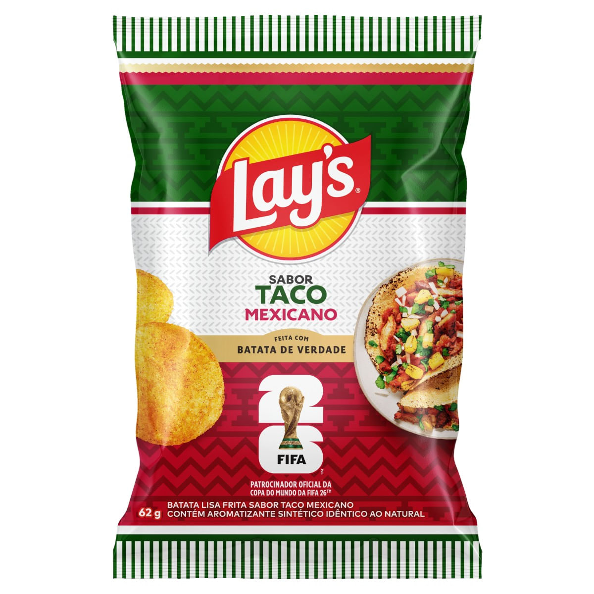 Batata LAY'S Taco Mexicano 62g
