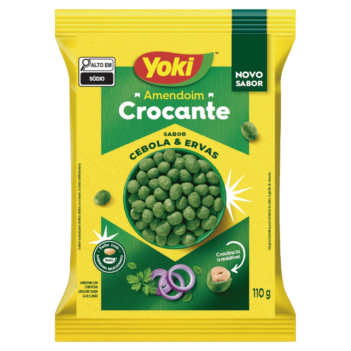 Amendoim YOKI Crocante Cebola e Ervas 110g