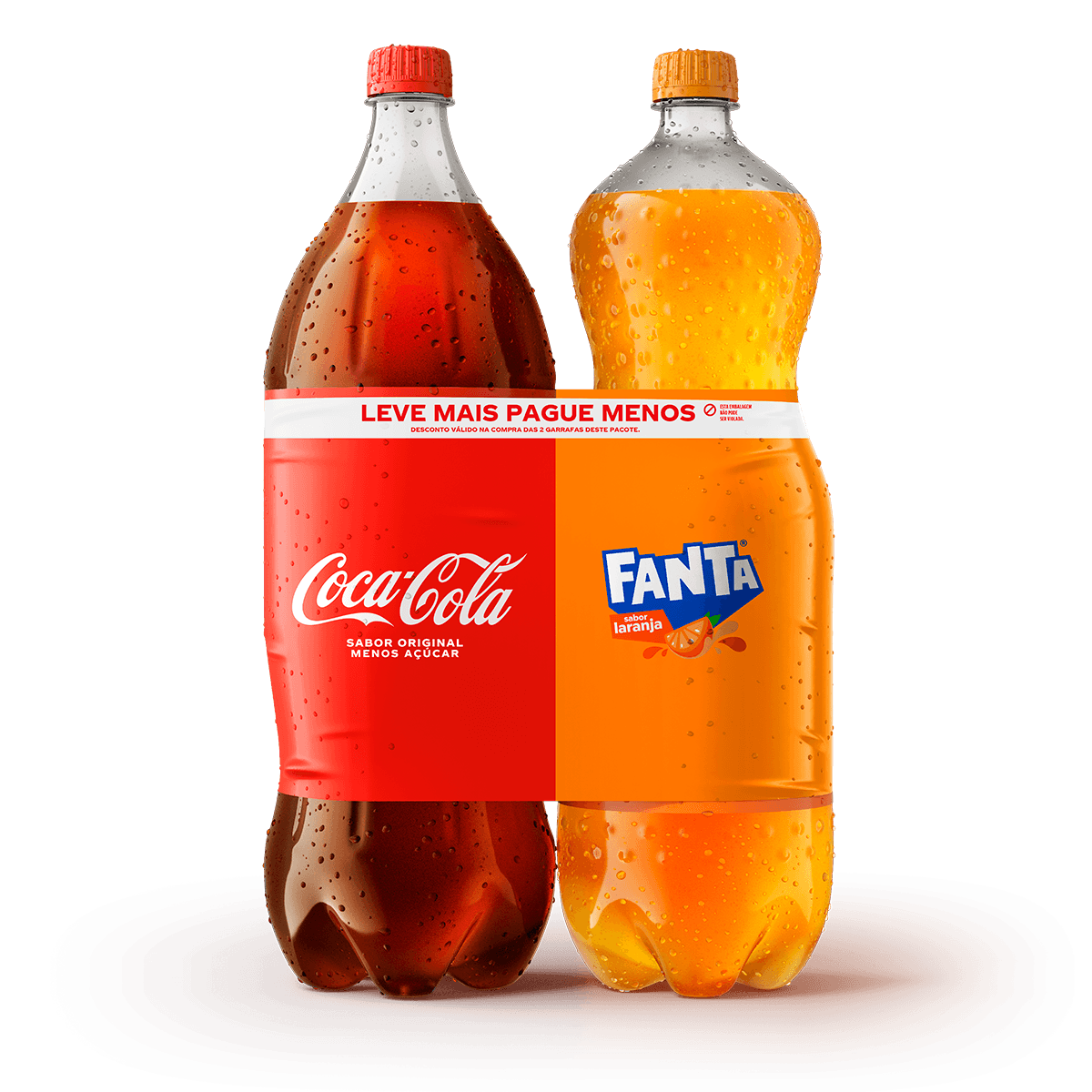 Refrigerante COCA-COLA + FANTA LARANJA 2L