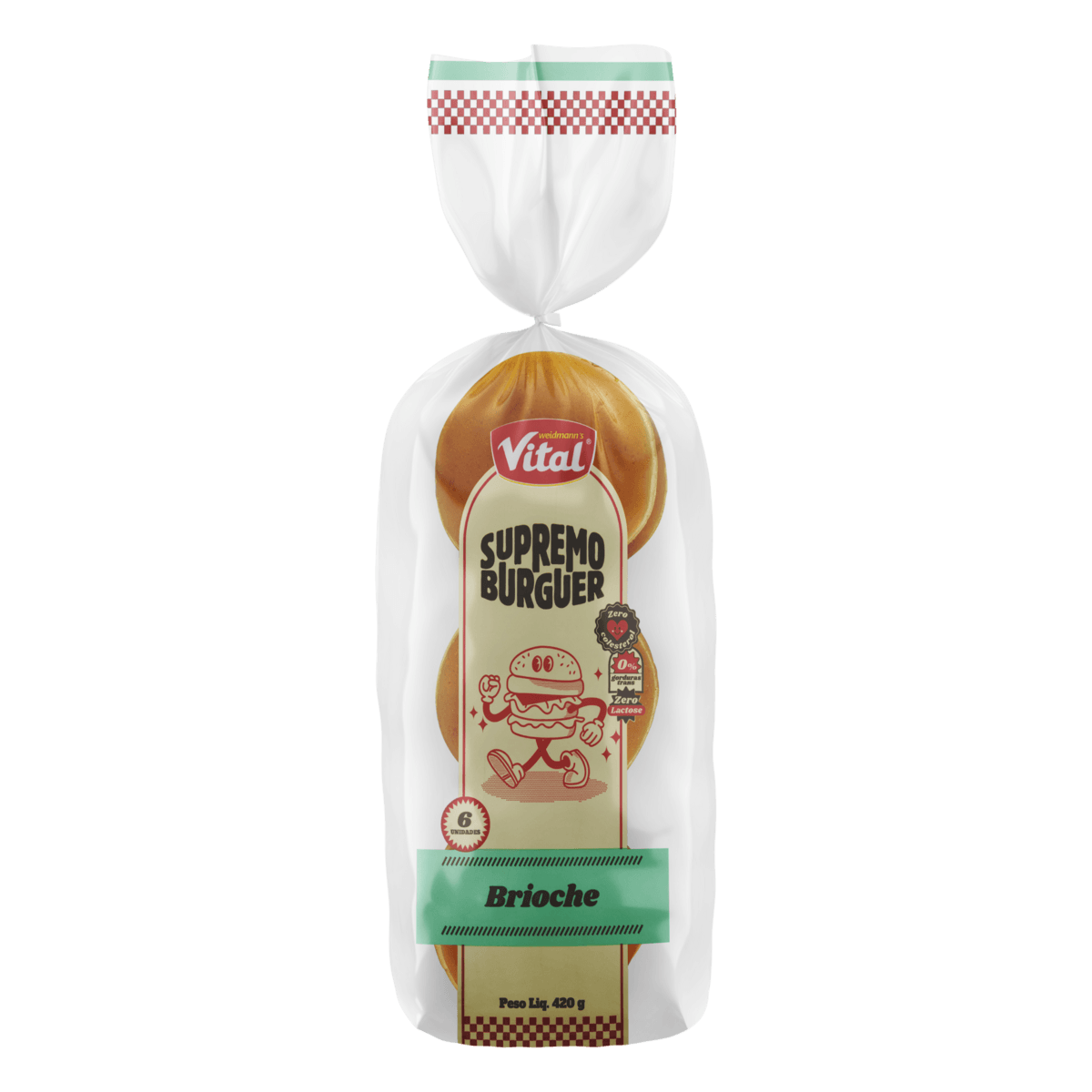 Pao VITAL Burguer Brioche 420g