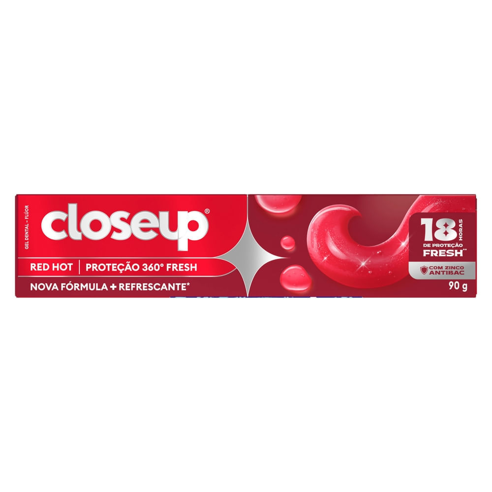 Creme Dental em Gel CLOSEUP Fresh Action Red Hot 90g