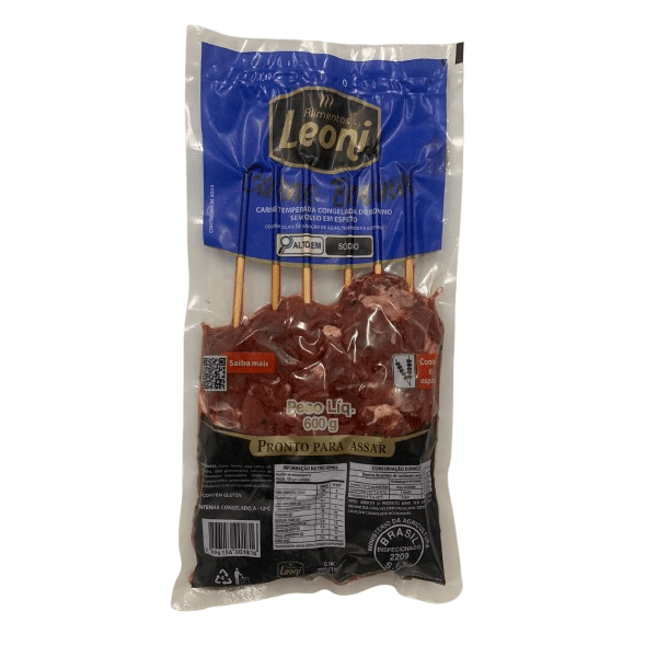 Espetinho LEONI Bovino Congelado 600g
