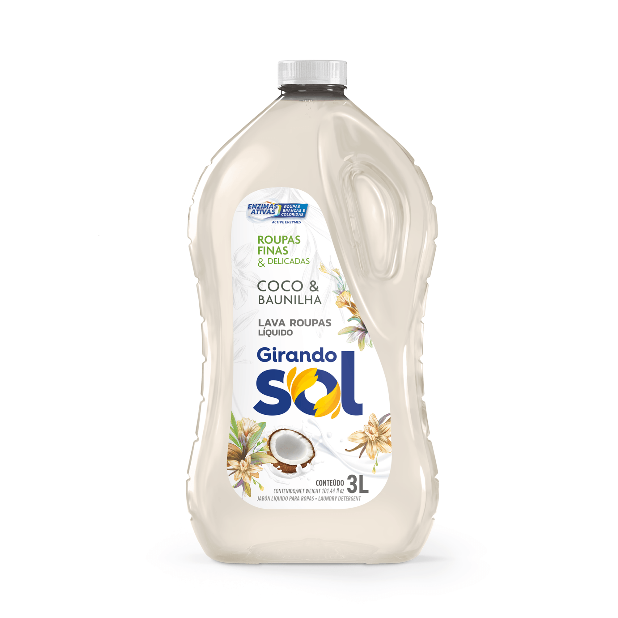 Lava Roupa Líquido GIRANDO SOL Coco & Baunilha 3l