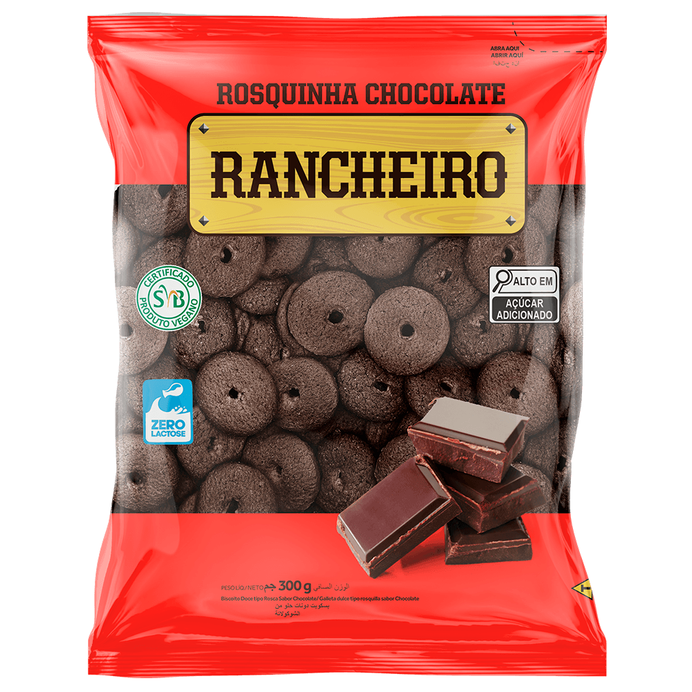 Biscoito RANCHEIRO Rosquinhas Chocolate 300g