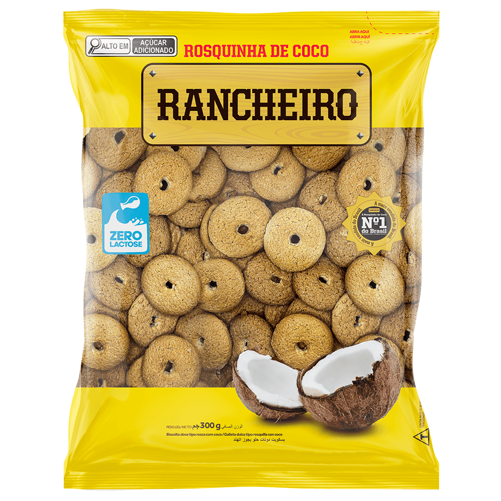 Biscoito Rosquinhas RANCHEIRO Coco 300g