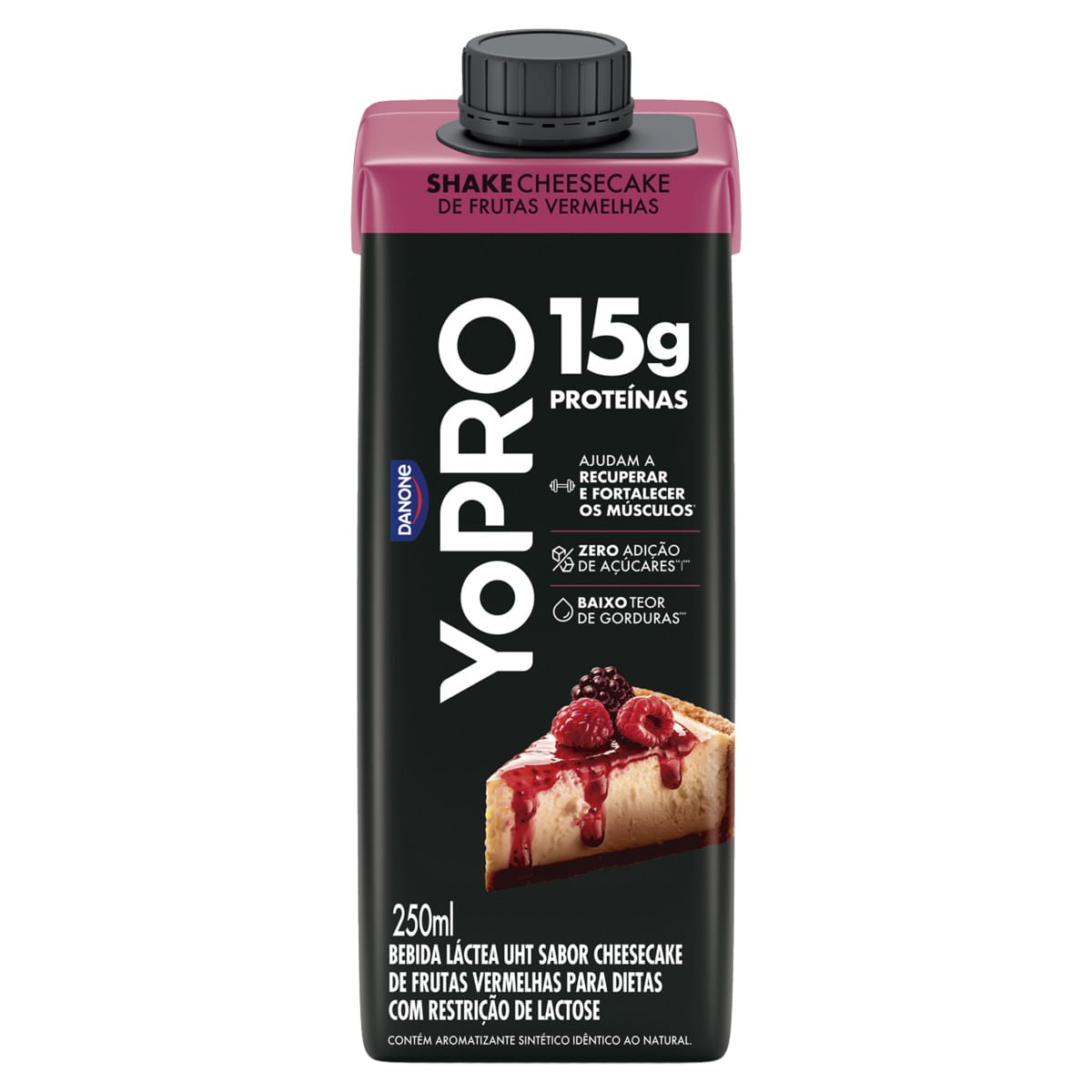 Bebida Láctea YOPRO Frutas Vermellhas Zero Adiçao de Açúcares 250ml