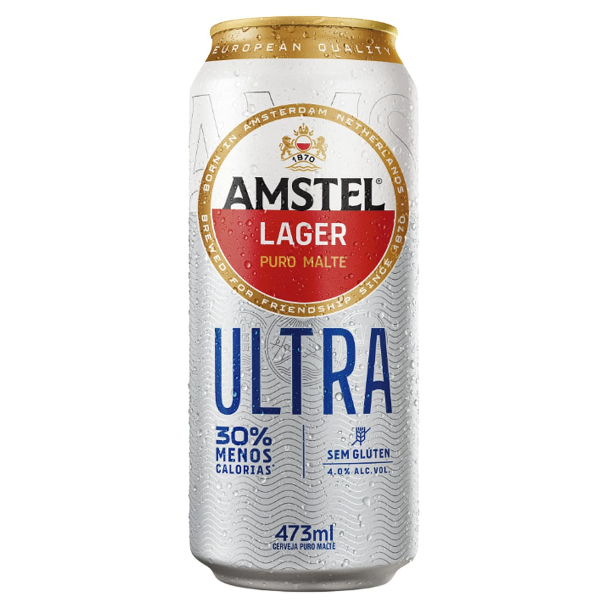 Cerveja AMSTEL Lager Ultra 473ml