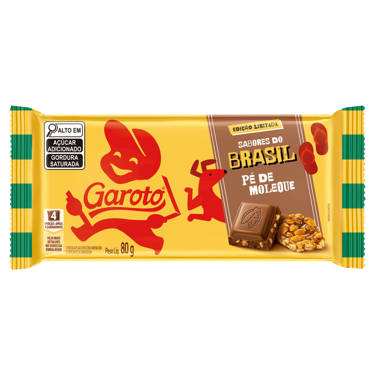 Chocolate GAROTO Pé de Moleque 80g Ediçao Limitada
