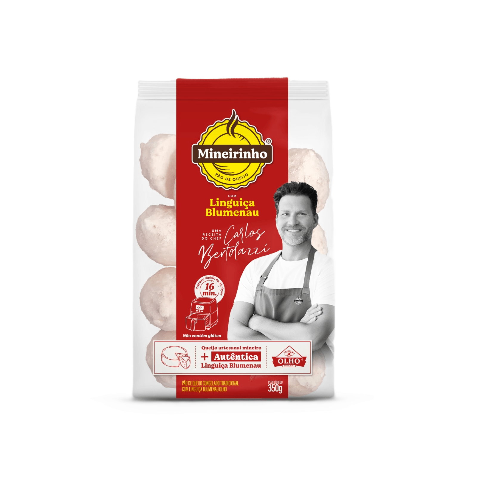 Pão de Queijo MINEIRINHO com Linguiça Blumenau 350g