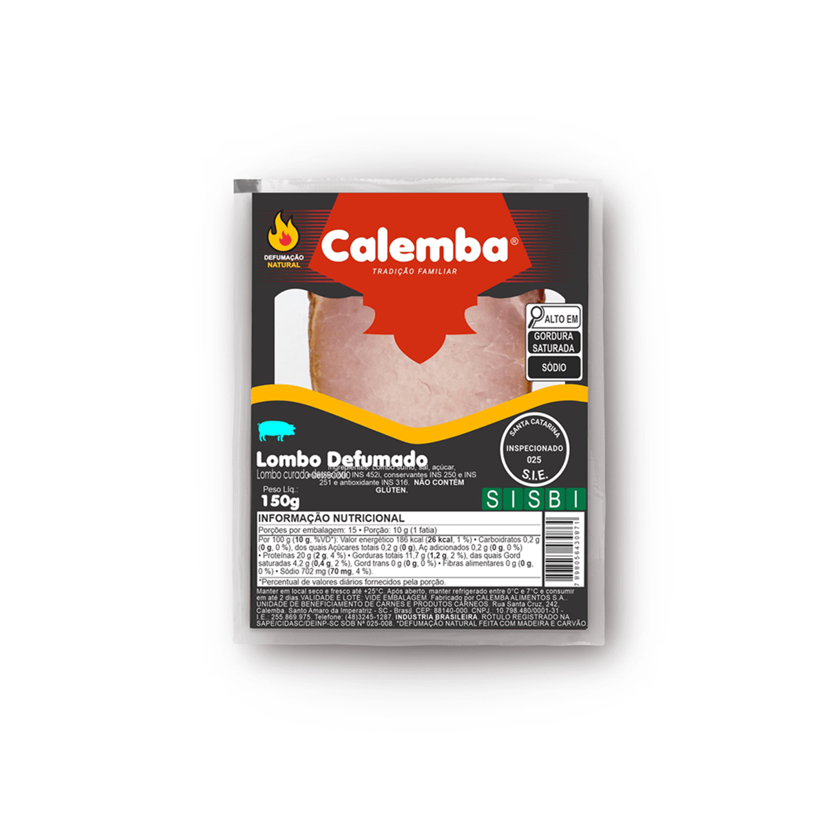 Lombo Suíno CALEMBA Defumado 150g