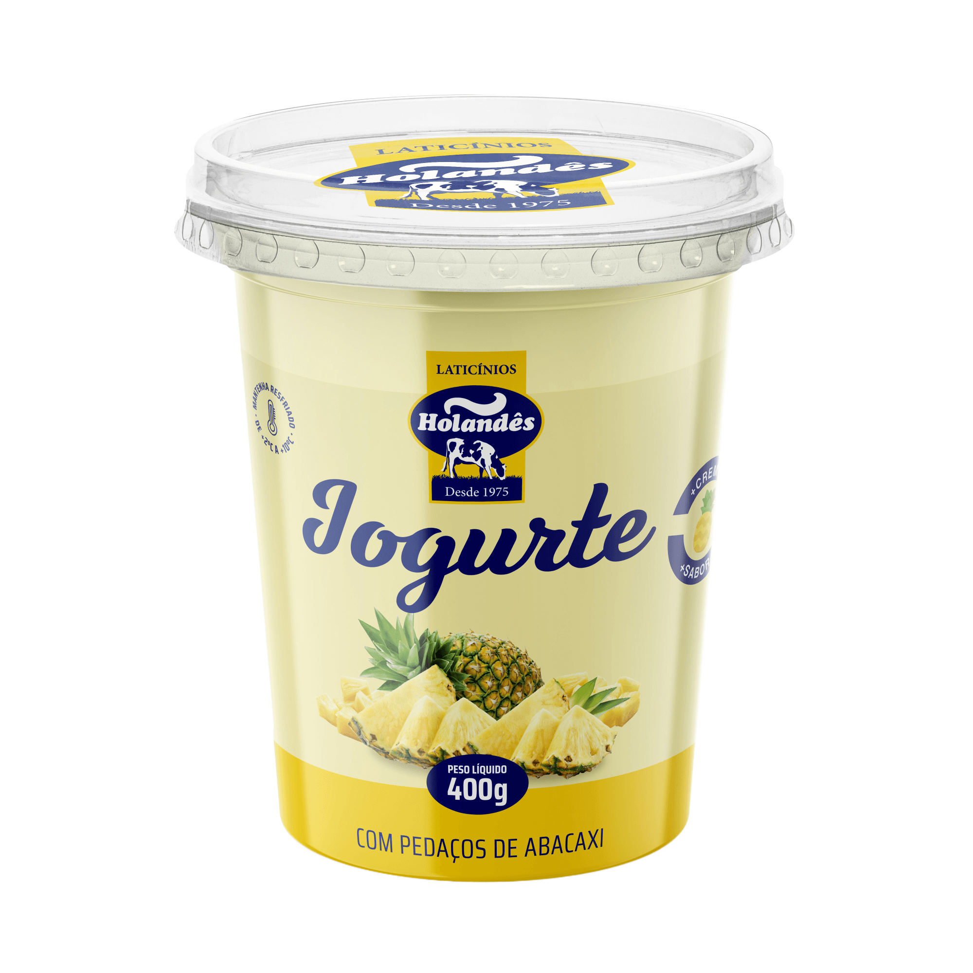 Iogurte HOLANDES com Pedaços Abacaxi 400g