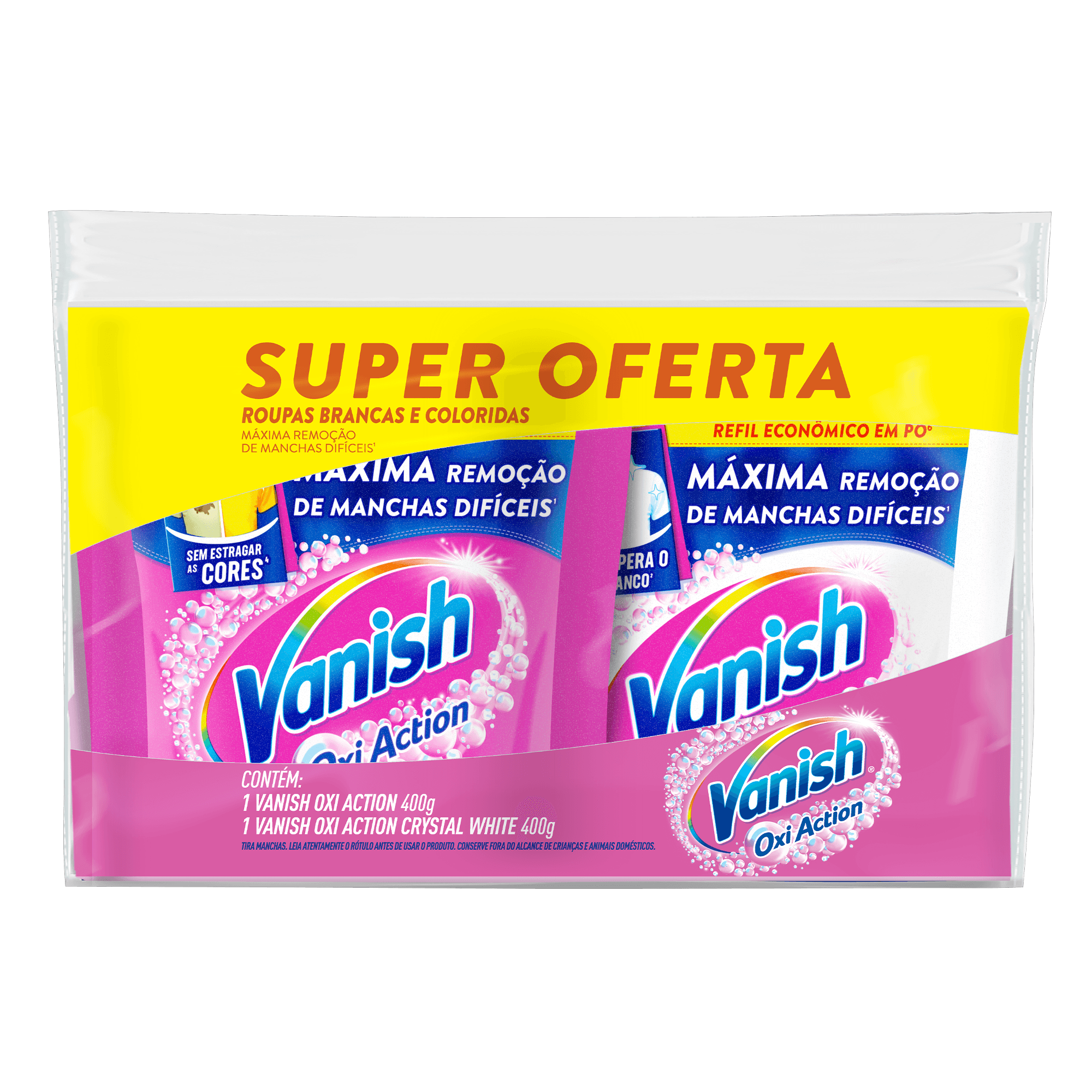 Tira Mancha VANISH Multiuso 400g cada Refil Econômico